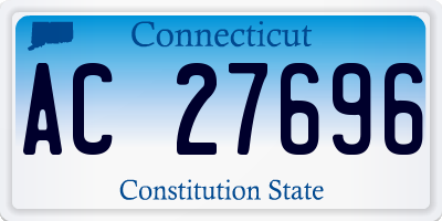 CT license plate AC27696