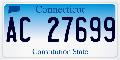 CT license plate AC27699