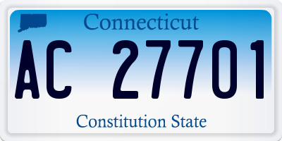 CT license plate AC27701