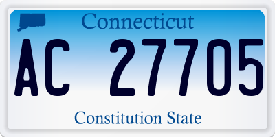 CT license plate AC27705