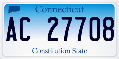 CT license plate AC27708