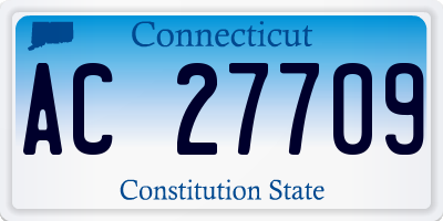 CT license plate AC27709