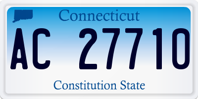 CT license plate AC27710