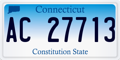 CT license plate AC27713