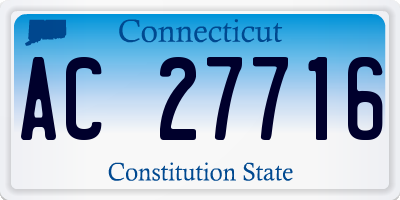 CT license plate AC27716