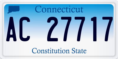 CT license plate AC27717