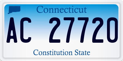 CT license plate AC27720