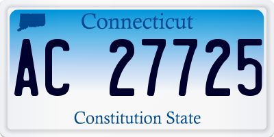 CT license plate AC27725