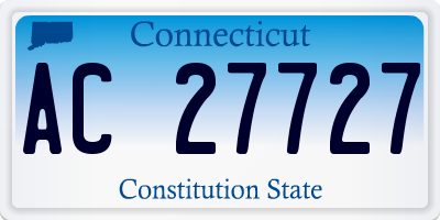 CT license plate AC27727