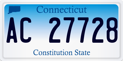 CT license plate AC27728