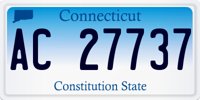 CT license plate AC27737