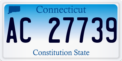 CT license plate AC27739