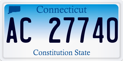 CT license plate AC27740