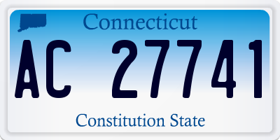 CT license plate AC27741