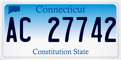 CT license plate AC27742