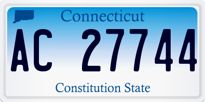 CT license plate AC27744
