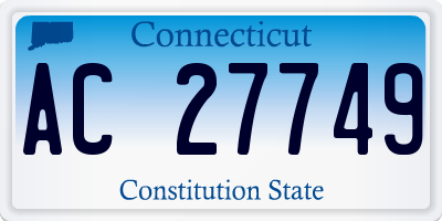 CT license plate AC27749