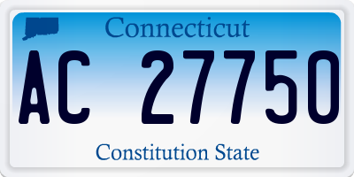 CT license plate AC27750
