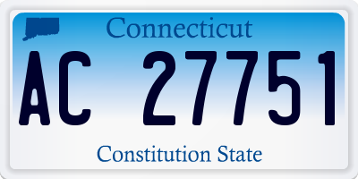 CT license plate AC27751