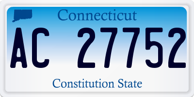 CT license plate AC27752