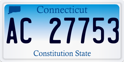 CT license plate AC27753