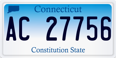 CT license plate AC27756