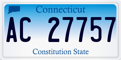 CT license plate AC27757