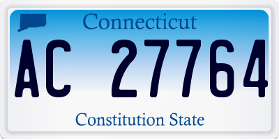 CT license plate AC27764
