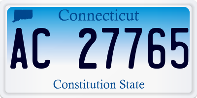 CT license plate AC27765