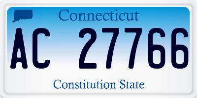 CT license plate AC27766