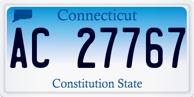 CT license plate AC27767