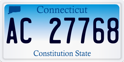 CT license plate AC27768