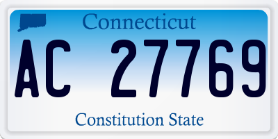 CT license plate AC27769