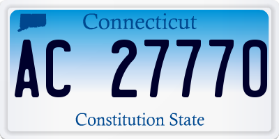 CT license plate AC27770