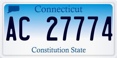 CT license plate AC27774