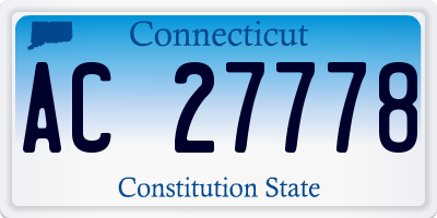 CT license plate AC27778