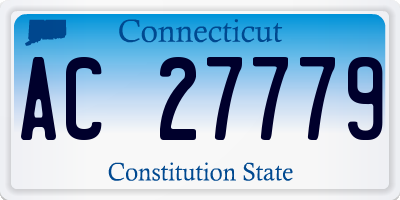 CT license plate AC27779