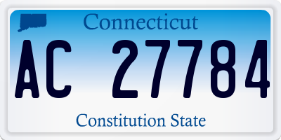 CT license plate AC27784