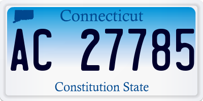 CT license plate AC27785