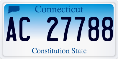 CT license plate AC27788