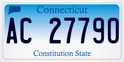 CT license plate AC27790