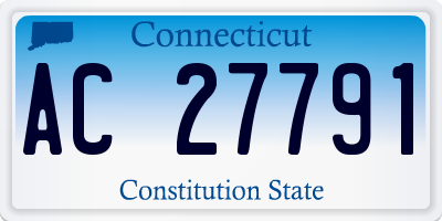 CT license plate AC27791