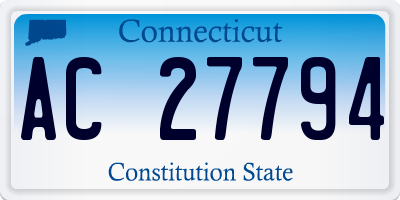 CT license plate AC27794