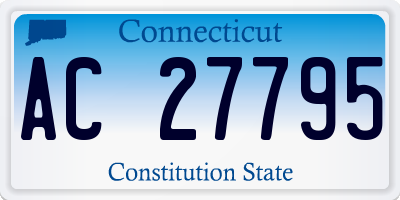 CT license plate AC27795