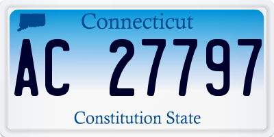 CT license plate AC27797