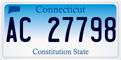 CT license plate AC27798