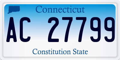 CT license plate AC27799