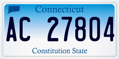CT license plate AC27804