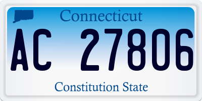 CT license plate AC27806