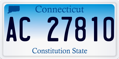 CT license plate AC27810